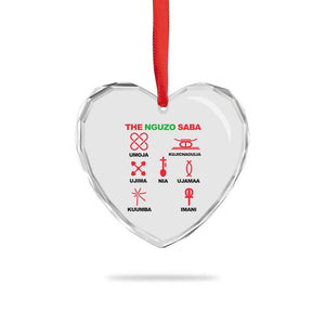 Nguzo Saba Seven Principles Of Kwanzaa Celebration Gift Heart Crystal Glass Ornament TS12 Print Your Wear
