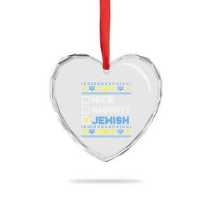 Nice Naughty Jewish Ugly Hanukkah Heart Crystal Glass Ornament Chanukah Jew Gift TS10 Print Your Wear