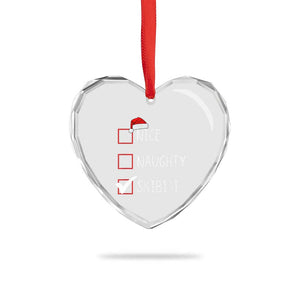Nice Naughty Skibidi Heart Crystal Glass Ornament Funny Xmas Santa List TS02 Print Your Wear