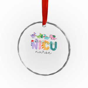 NICU Nurse Xmas Dinosaur Crystal Glass Ornament Neonatal Intensive Care Unit Nurse Appreciation Gift TS10 Print Your Wear