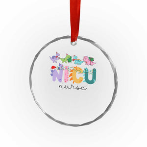 NICU Nurse Xmas Dinosaur Crystal Glass Ornament Neonatal Intensive Care Unit Nurse Appreciation Gift TS10 Print Your Wear