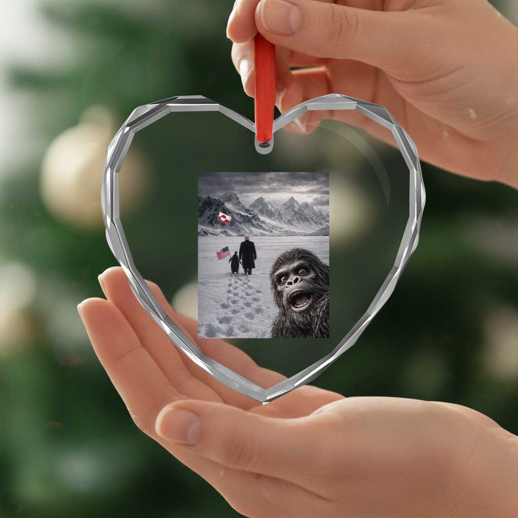 Nihilist Penguin Trump Hiking Mountains Heart Crystal Glass Ornament Funny Bigfoot Selfie But Why TS14 Print Your Wear