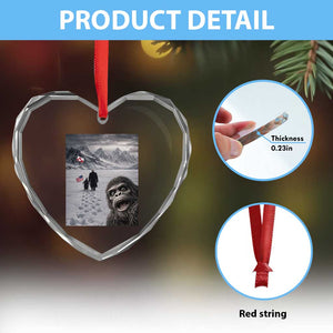 Nihilist Penguin Trump Hiking Mountains Heart Crystal Glass Ornament Funny Bigfoot Selfie But Why TS14 Print Your Wear