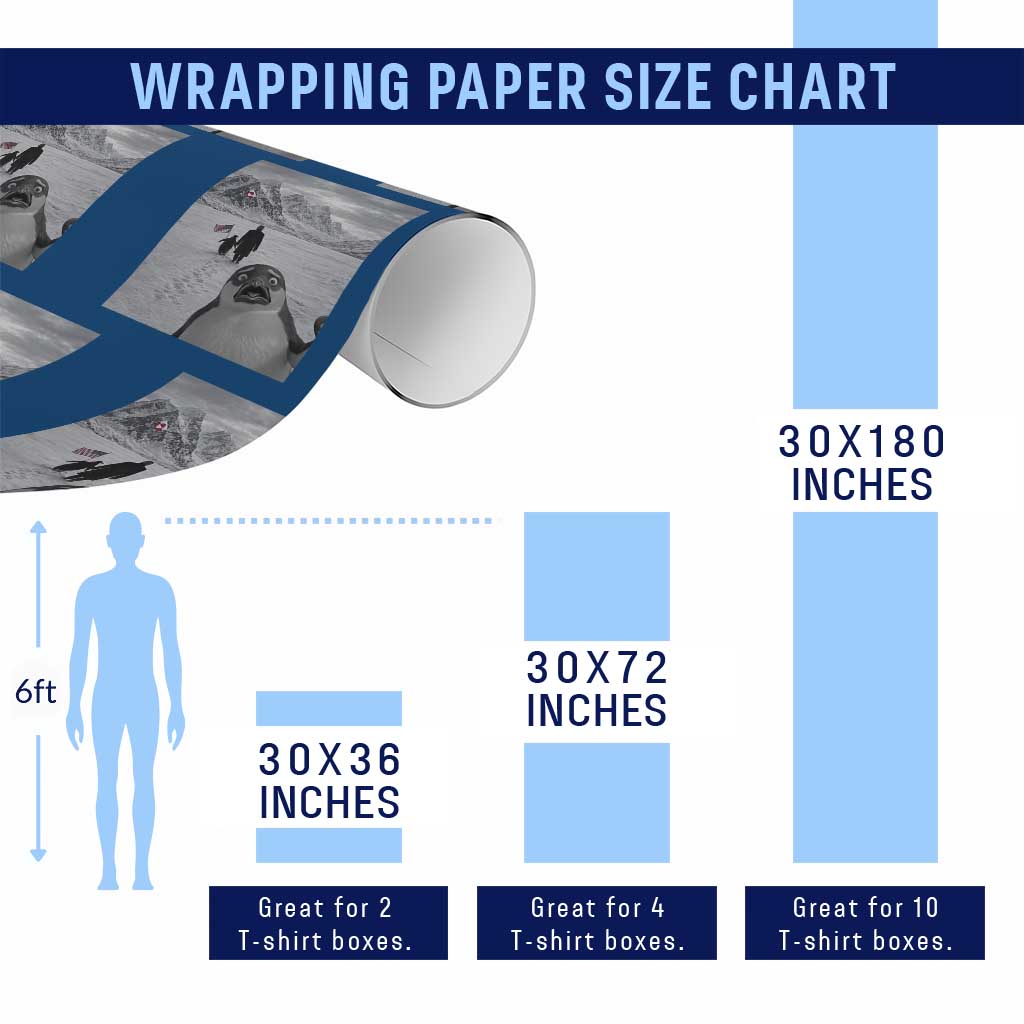 Nihilist Penguin Trump Hiking Mountains Wrapping Paper Roll Funny Penguin Selfie But Why TS14 Print Your Wear
