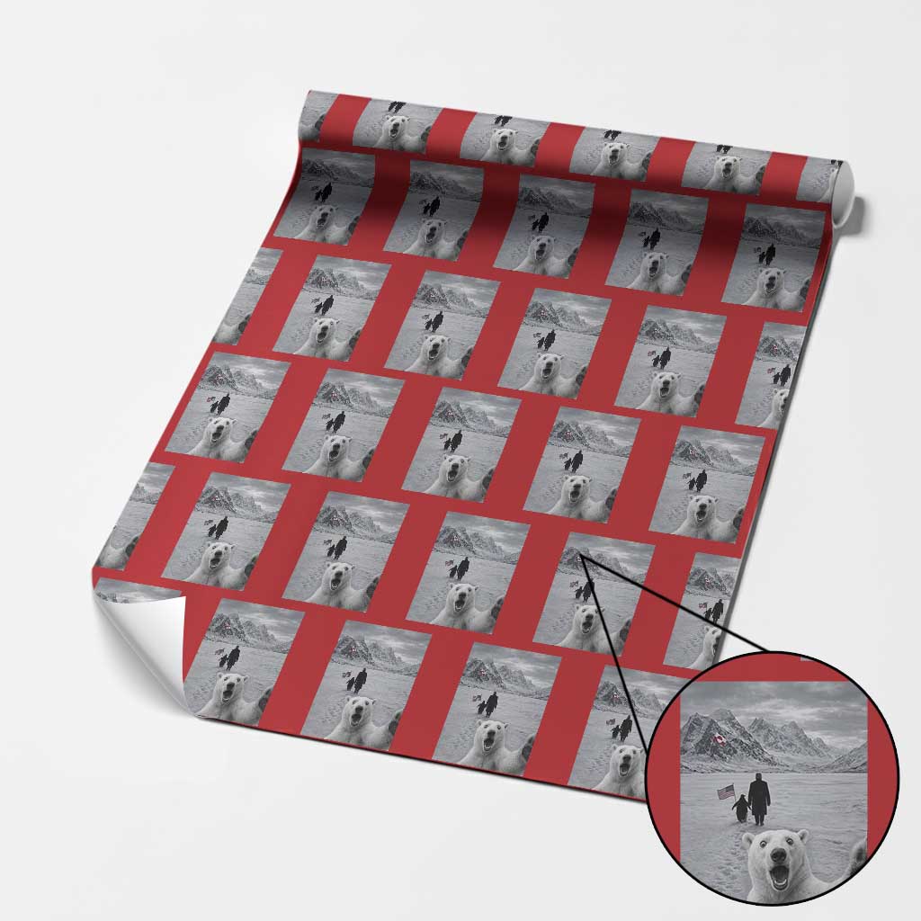 Nihilist Penguin Trump Hiking Mountains Wrapping Paper Roll Funny Polar Bear Selfie But Why TS14 Red Print Your Wear