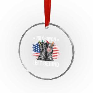 No Crayon Left Behind Crystal Glass Ornament Corps Squad Military Our Marine Troop Combat Boots TS11 Print Your Wear