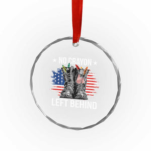 No Crayon Left Behind Crystal Glass Ornament Corps Squad Military Our Marine Troop Combat Boots TS11 Print Your Wear
