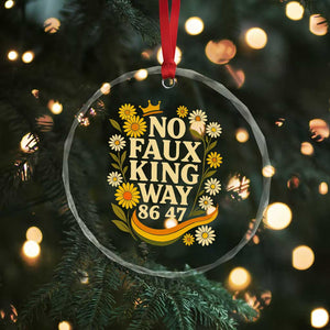 No Faux King Way 8647 Crystal Glass Ornament Subtle Resist 70s Retro Floral TS02 Print Your Wear