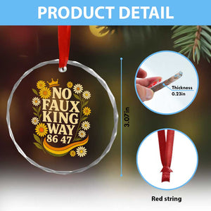 No Faux King Way 8647 Crystal Glass Ornament Subtle Resist 70s Retro Floral TS02 Print Your Wear