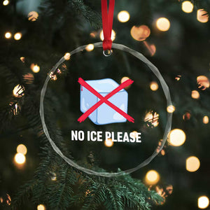 No Ice Please Crystal Glass Ornament Ice Cube Anti ICE Deportation Human Rights Protest TS14 Print Your Wear