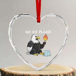 No Ice Please Heart Crystal Glass Ornament Funny American Eagle Social Justice Gift TS12 Transparent Glass 3'' Heart Print Your Wear