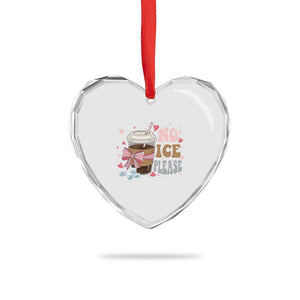 No Ice Please Heart Crystal Glass Ornament Funny Coffee Lover Anti Ice Satire TS11 Print Your Wear