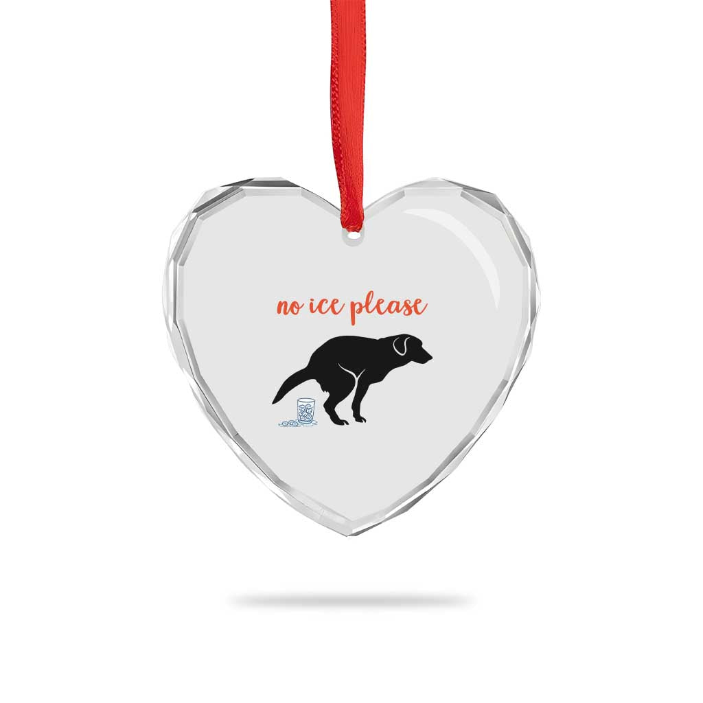 No Ice Please Heart Crystal Glass Ornament Funny Dog Anti ICE Meme TS14 Print Your Wear