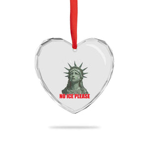 No Ice Please Heart Crystal Glass Ornament Statue of Liberty Crying Anti ICE Deportation Human Rights TS14 Print Your Wear
