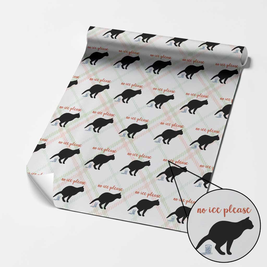 No Ice Please Wrapping Paper Roll Funny Cat Abolish ICE Meme TS14 Christmas Plaid Print Your Wear