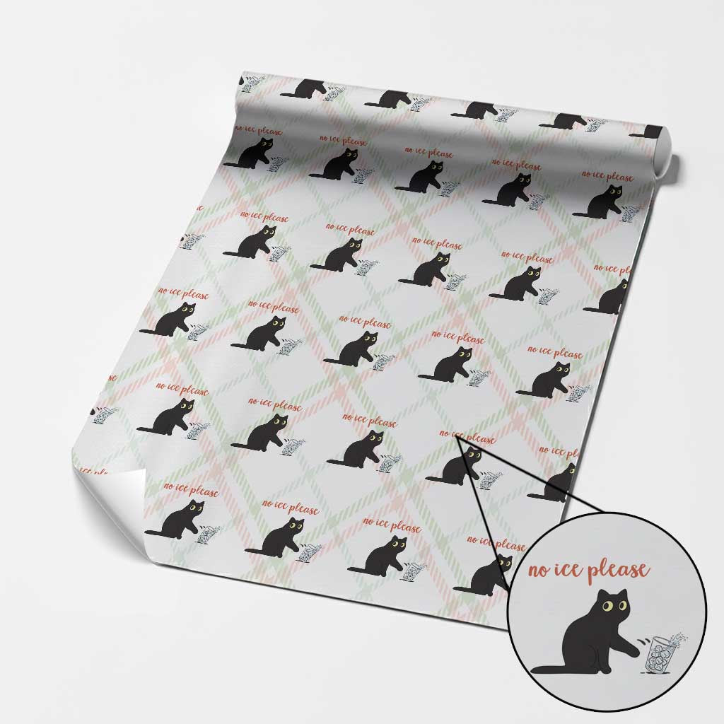 No Ice Please Wrapping Paper Roll Funny Cat Abolish ICE Meme Protest TS14 Christmas Plaid Print Your Wear