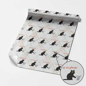 No Ice Please Wrapping Paper Roll Funny Cat Abolish ICE Meme Protest TS14 Christmas Plaid Print Your Wear