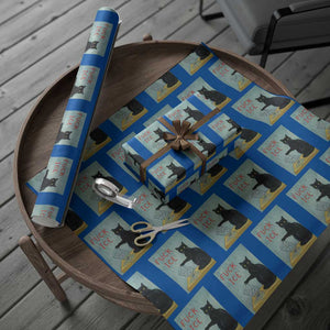 No Ice Please Wrapping Paper Roll Funny Cat Anti ICE Artist Meme TS14 Blue Print Your Wear