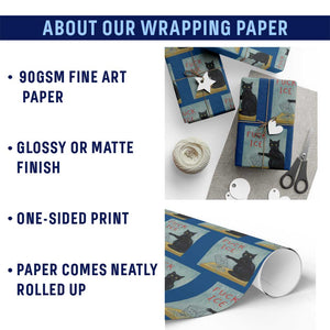 No Ice Please Wrapping Paper Roll Funny Cat Anti ICE Artist Meme TS14 Print Your Wear