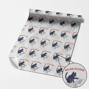 No Ice Please Wrapping Paper Roll Funny Cat Anti ICE Meme TS14 Christmas Plaid Print Your Wear