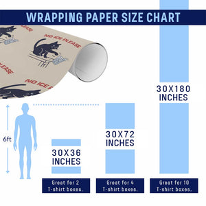 No Ice Please Wrapping Paper Roll Funny Cat Anti ICE Meme TS14 Print Your Wear