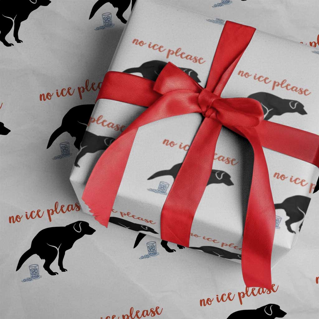No Ice Please Wrapping Paper Roll Funny Dog Anti ICE Meme TS14 White Print Your Wear