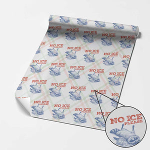 No Ice Please Wrapping Paper Roll Funny Raccoon Trash Panda Anti ICE Meme TS14 Christmas Plaid Print Your Wear