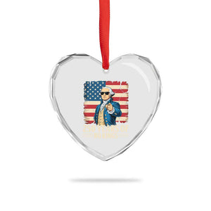 No Kings 250 Years George Washington Heart Crystal Glass Ornament TS12 Print Your Wear