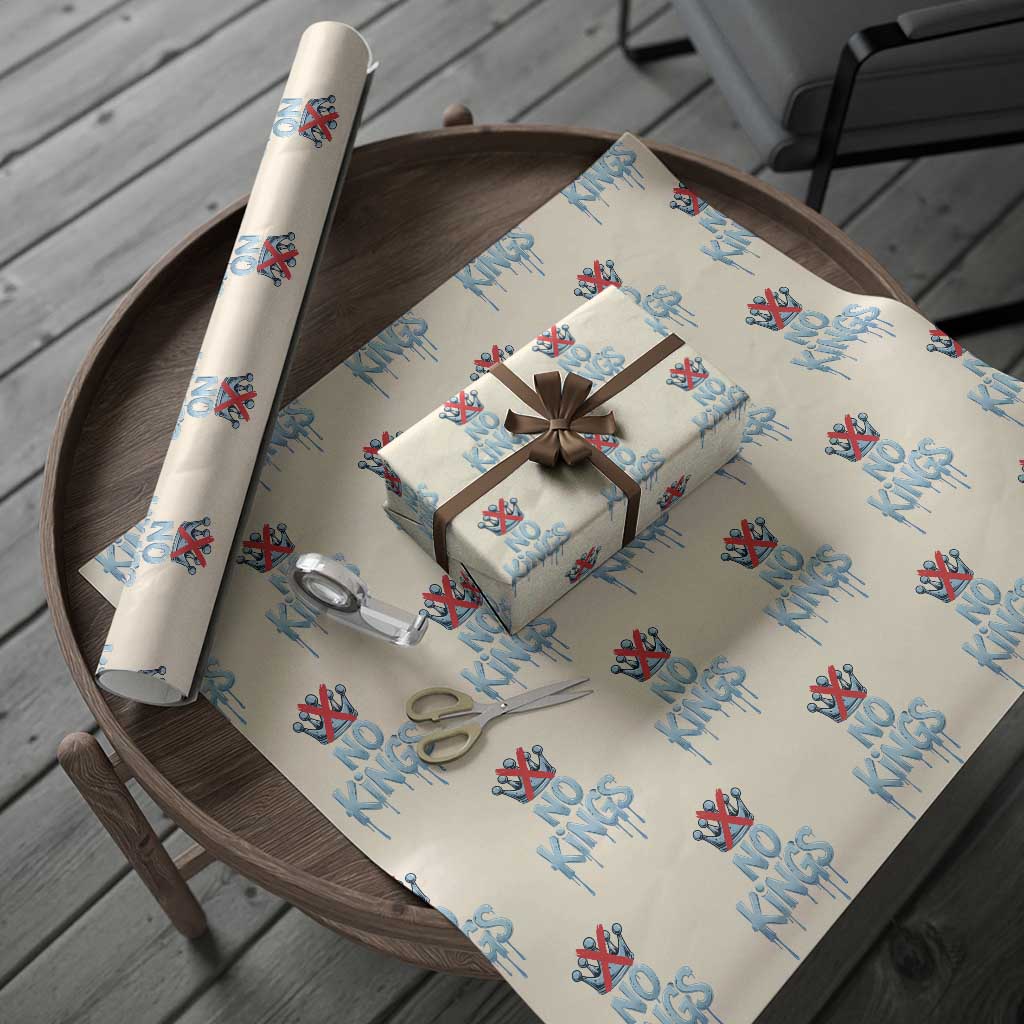 No Kings Abolish ICE Wrapping Paper Roll Anti Authoritarian Protest TS12 Beige Print Your Wear