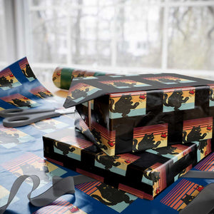 No Kings Black Cat Wrapping Paper Roll Funny Kitten Social Justice TS10 Black Print Your Wear