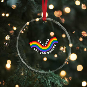 No Kings But Yas Queens LGBTQ Pride Retro Rainbow Crystal Glass Ornament TS11 Print Your Wear
