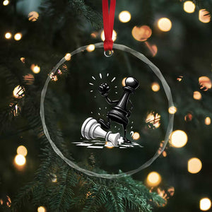 No Kings Crystal Glass Ornament America Protest Chess Rejecting Kings TS11 Print Your Wear
