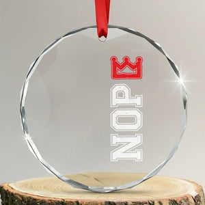 No Kings Crystal Glass Ornament In America Protest TS10 Transparent Glass 3'' Circle Print Your Wear