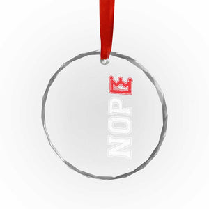No Kings Crystal Glass Ornament In America Protest TS10 Print Your Wear