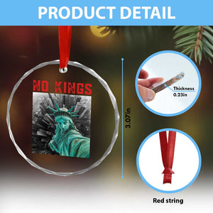 No Kings Crystal Glass Ornament Statue of Liberty Selfie Freedom TS14 Print Your Wear