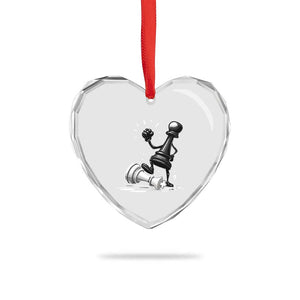No Kings Heart Crystal Glass Ornament America Protest Chess Rejecting Kings TS11 Print Your Wear