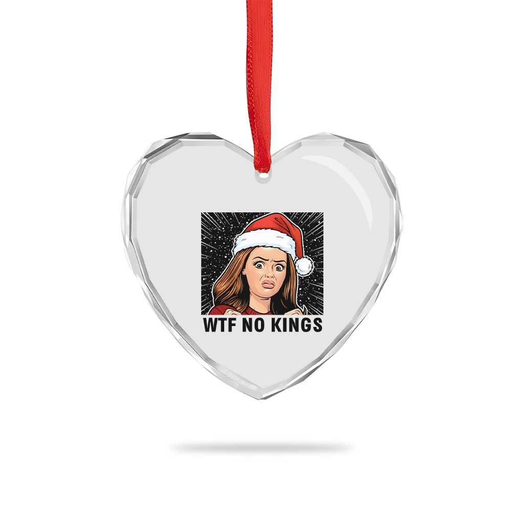 No Kings Heart Crystal Glass Ornament Funny Disgusting Doll Face Meme Christmas TS14 Print Your Wear