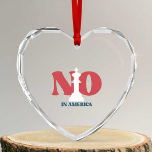 No Kings In America Chess Heart Crystal Glass Ornament White King TS02 Transparent Glass 3'' Heart Print Your Wear