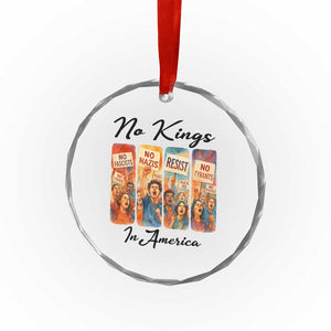 No Kings In America Crystal Glass Ornament American Anti Authoritarian Protest TS12 Print Your Wear