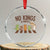 No Kings in America Crystal Glass Ornament Resist Protest Cute Animal Resistance March TS02 Transparent Glass 3'' Circle Print Your Wear