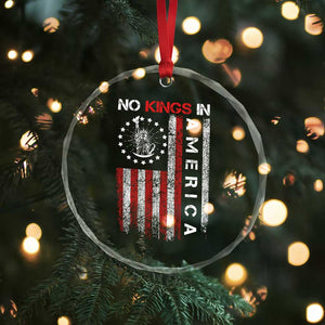 No Kings In America Crystal Glass Ornament Retro Freedom American Betsy Ross Flag TS02 Print Your Wear
