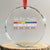 No Kings In America Crystal Glass Ornament We The People - Print Your Wear