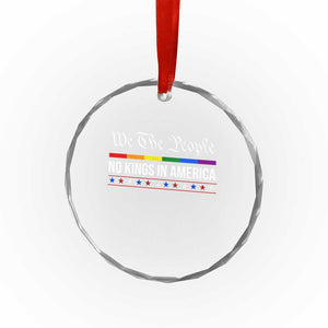 No Kings In America Crystal Glass Ornament We The People TS02 Print Your Wear