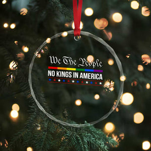 No Kings In America Crystal Glass Ornament We The People TS02 Print Your Wear