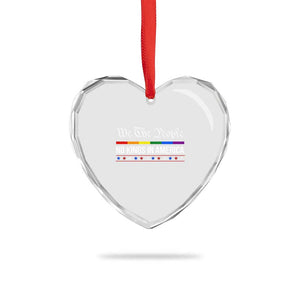 No Kings In America Heart Crystal Glass Ornament We The People TS02 Print Your Wear