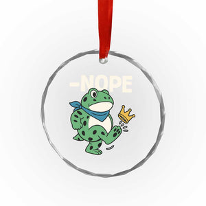 No Kings in America Portland Frog Crystal Glass Ornament Funny Political Meme TS10 Print Your Wear