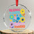 No Kings in America Protect Democracy Crystal Glass Ornament Colorful Flowers Patriotic Feminists - Print Your Wear