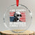 No Kings In America Since 1776 Crystal Glass Ornament George Washington US Flag Upside Down TS10 Transparent Glass 3'' Circle Print Your Wear