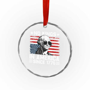 No Kings In America Since 1776 Crystal Glass Ornament George Washington US Flag Upside Down TS10 Print Your Wear