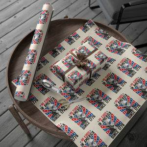 No Kings in America Since 1776 Wrapping Paper Roll Founding Fathers George Washington Patriotic TS02 Beige Print Your Wear